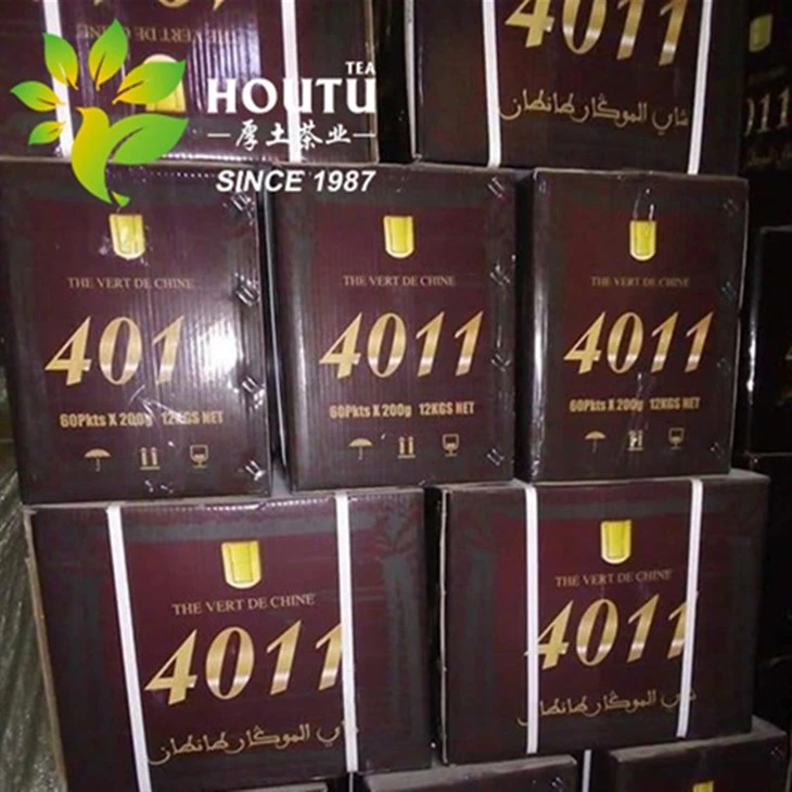 EU 4011 Extra Chunmee Tea For Italy OEM 200G 400G box packing 